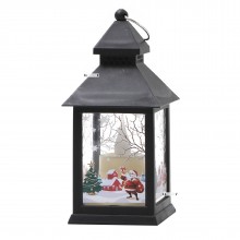 Новогодний фонарь с подсветкой светодиодный светящийся на батарейках свеча LED Merry Christmas 12.5х5.5х5.5см Черный Новогодний фонарь с подсветкой светодиодный светящийся на батарейках свеча LED Merry Christmas 12.5х5.5х5.5см Черный