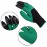 Садовые перчатки с когтями с пластиковыми наконечниками Garden Gloves Бирюзовые