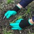 Садовые перчатки с когтями с пластиковыми наконечниками Garden Gloves Бирюзовые